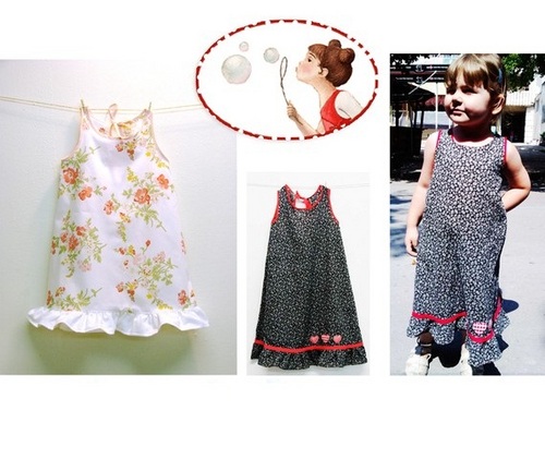 Product picture Vaya Long Baby and Toddler Dress - sewing pattern and pictur